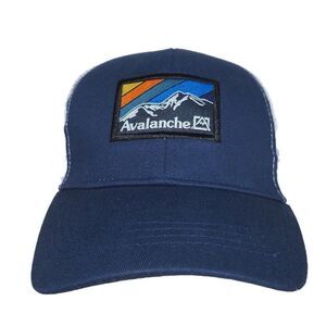Avalanche Mountain Outdoor Trucker Style Snapback Hat‎ Navy / White OS